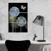 Painting by Numbers Butterflies with Dandelions 3-Panel